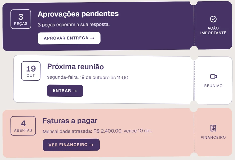 Portal aberto no endereço do estúdio.